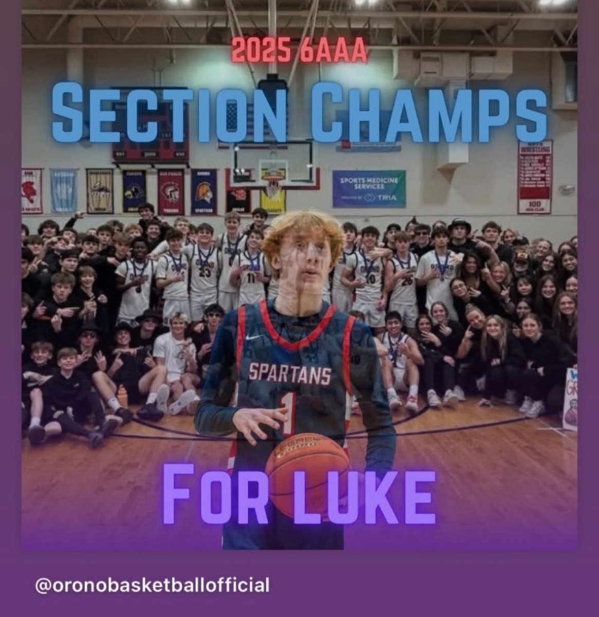 CoachRunka's tweet photo. #Orono #SpartanNation #ForLuke #BringtheJuice🧃🔋 https://t.co/xjw6VeY2Rp