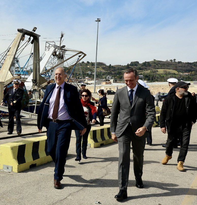 cesaremorbelli's tweet photo. Today in San Benedetto del Tronto with #EU Commissioner for Fisheries and Oceans, Costas #Kadis, paying his first official visit to Italy 🇮🇹 🇪🇺 https://t.co/81oGfoVJix