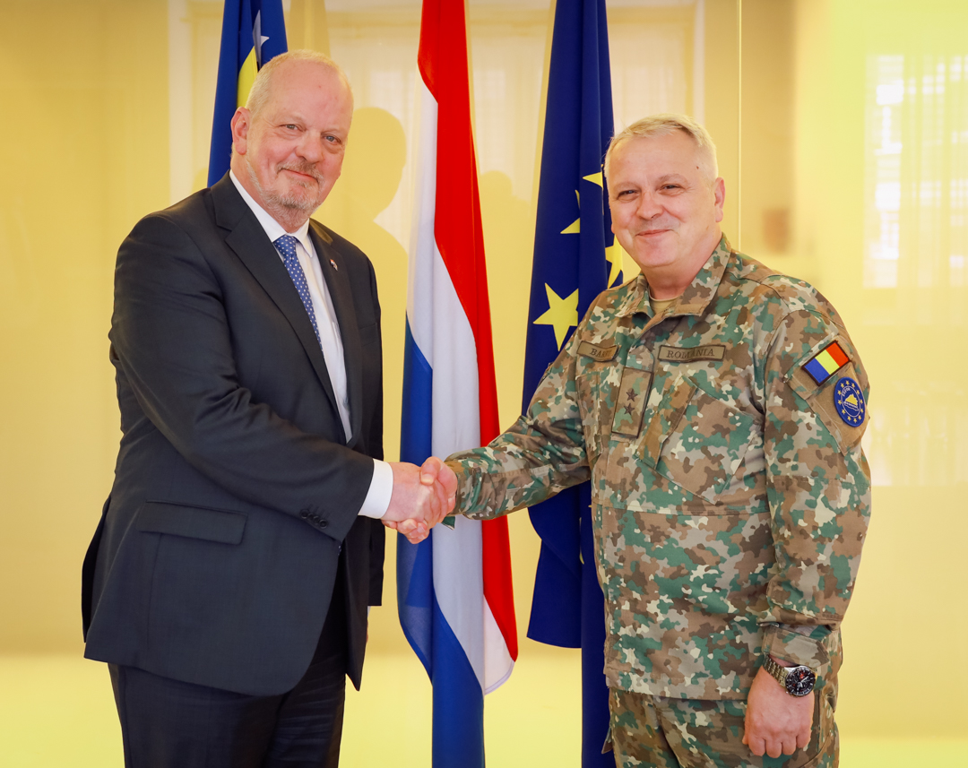 euforbih's tweet photo. This week, COM EUFOR MG Florin Marian Barbu attended official high-level meetings with H.E. Mr. Henk Van Den Dool - Ambassador of the Kingdom of 🇳🇱 to 🇧🇦, H.E. Ms. Helena Lagerlöf – Ambassador of 🇸🇪 to 🇧🇦 and H.E. Mr. Toshihiro Aiki – Ambassador of 🇯🇵 to 🇧🇦. https://t.co/tWIx2dI6k9