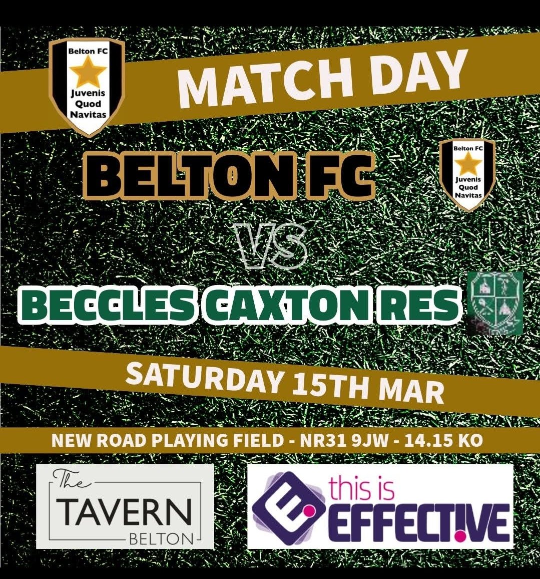 fc_belton's tweet photo. A month since our last home game, would be good to see a crowd down New Rd as we welcome @BecclesCaxtonFC Res Saturday!

Match Sponsors: @thisiseffectivegy - For all you printed/embroidered clothing, any engraving plus vehicle or shop graphics - Give them a call on 01493 718900 https://t.co/LJ9F32oXGb