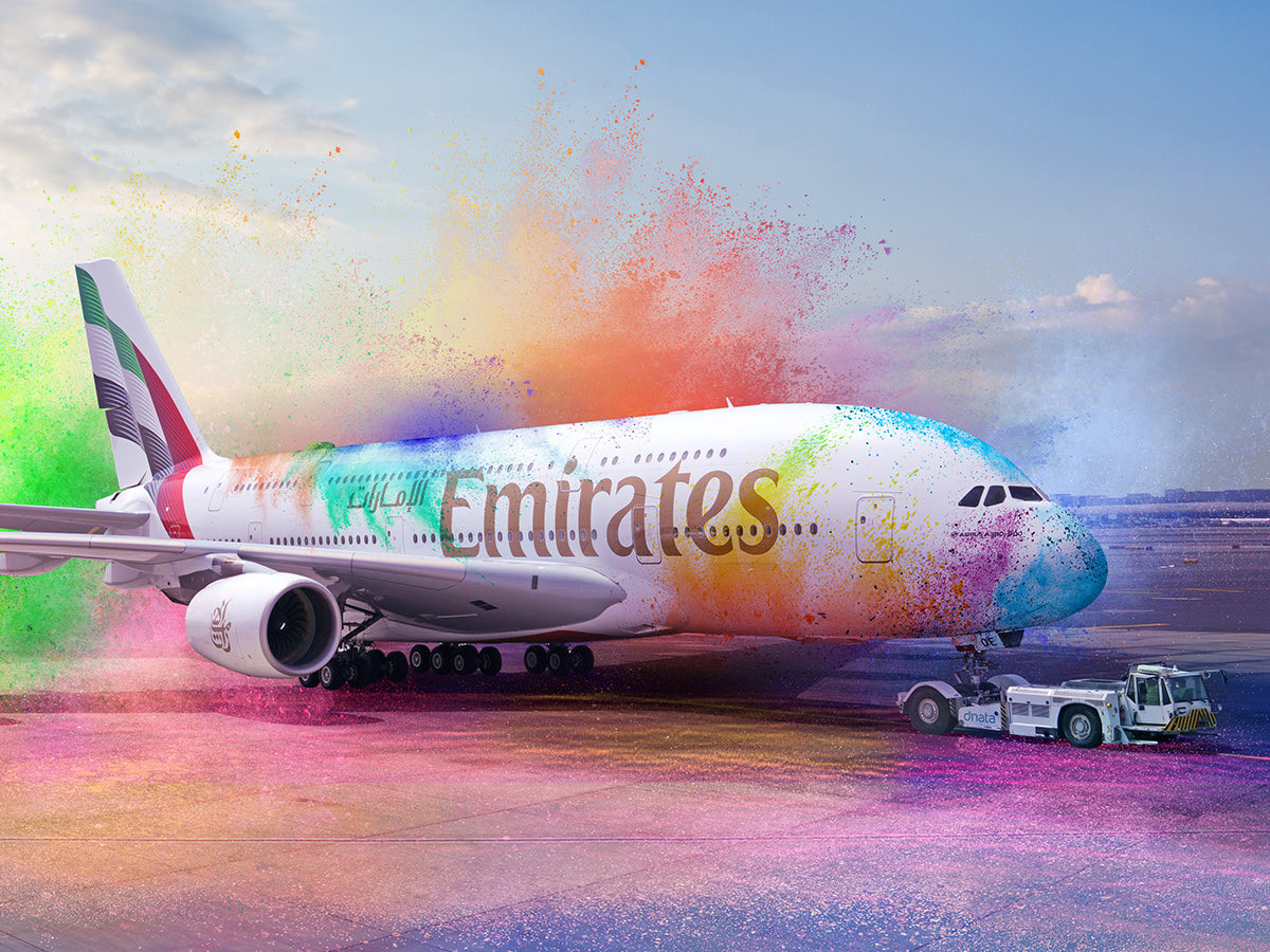 Sajwani's tweet photo. Happy Holi from Emirates 🇦🇪 https://t.co/DWvORyoEqu