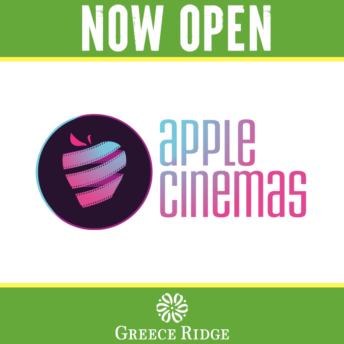 NOW OPEN AT GREECE RIDGE: <a href="/AppleCinemas/">Apple Cinemas</a> 

This state-of-the-art cinema will bring an unparalleled movie-going experience to the Rochester area.

📰bit.ly/3Fw7Oal