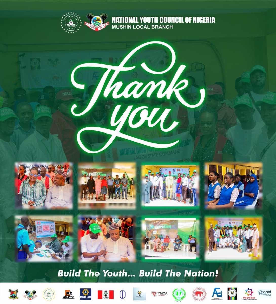 NYCNMushinLC's tweet photo. APPRECIATION
The National Youth Council of Nigeria, Mushin Local Branch extends our heartfelt regards to all stakeholders and participants that played a part in the success of yesterday's event.
#ADrugFreeMushin #ADFM #NYCNMushin #youthsymposium #MushinYouths
1/ https://t.co/rSqxHERphG