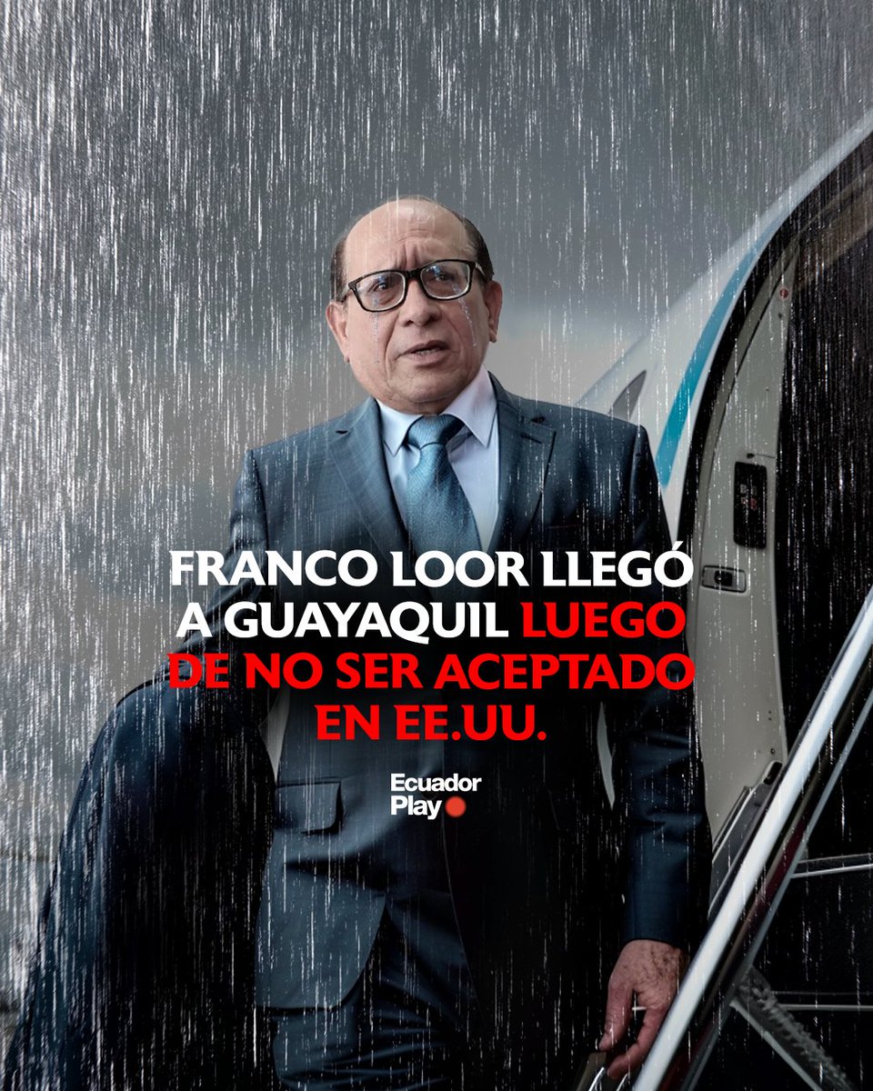 EcuadorPlay's tweet photo. ✈️ Eduardo Franco Loor, exconsejero del CPCCS, fue inadmitido en EE.UU. y regresó hoy a Guayaquil. Tras su arribo, de forma inmediata se trasladó hasta la salida internacional del aeropuerto, donde estaría esperando un vuelo para salir de país. La Fiscalía solicitó a Interpol una notificación azul para recabar información sobre su paradero y actividades, en el marco de una investigación penal por presunta usurpación de funciones.

⚖️ La audiencia de formulación de cargos contra los consejeros destituidos del CPCCS, de la llamada Liga Azul se llevará a cabo mañana 15 de marzo.