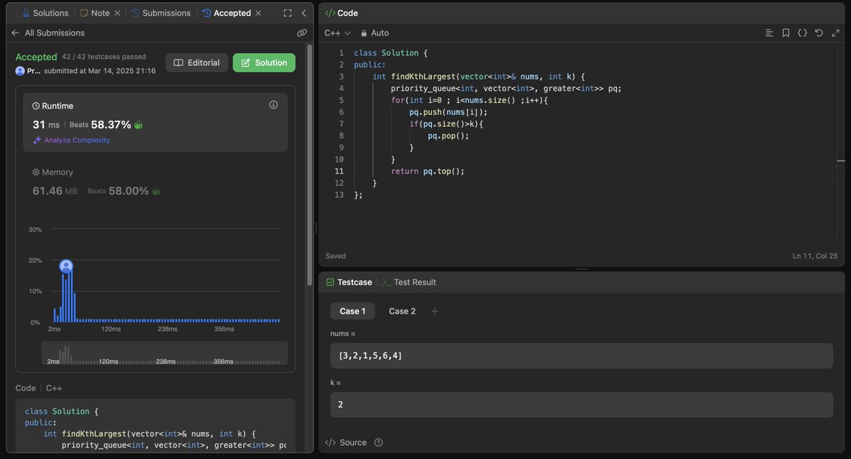 OkProfessor8854's tweet photo. Day 68 of #100DaysOfCode! 🚀
Happy Holi Guys !!!! cant get to do much cuz of Holi
- Solved 4 BST problems #BST_Week     
- Revised 1 problem   
  #cse2025 #connect #dsa #leetcode #technerd https://t.co/6Q8PXoevwZ
