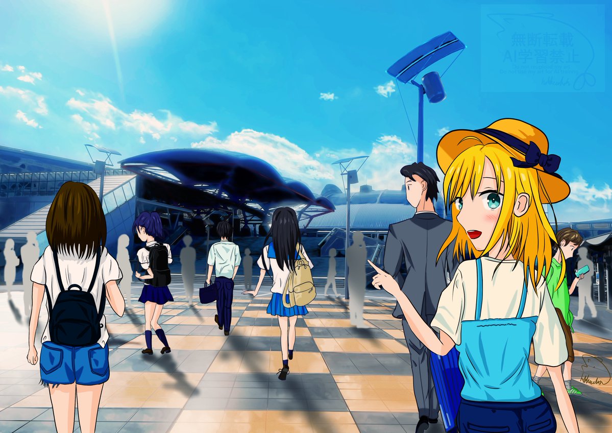 seconddaiki's tweet image. 美少女ゲーの綺麗な背景に心奪われた子供の頃、現在、背景のお仕事をしてみたくて、独学で勉強中✒ 💦
#春の創作クラスタフォロー祭り 
＃背景
＃illustration