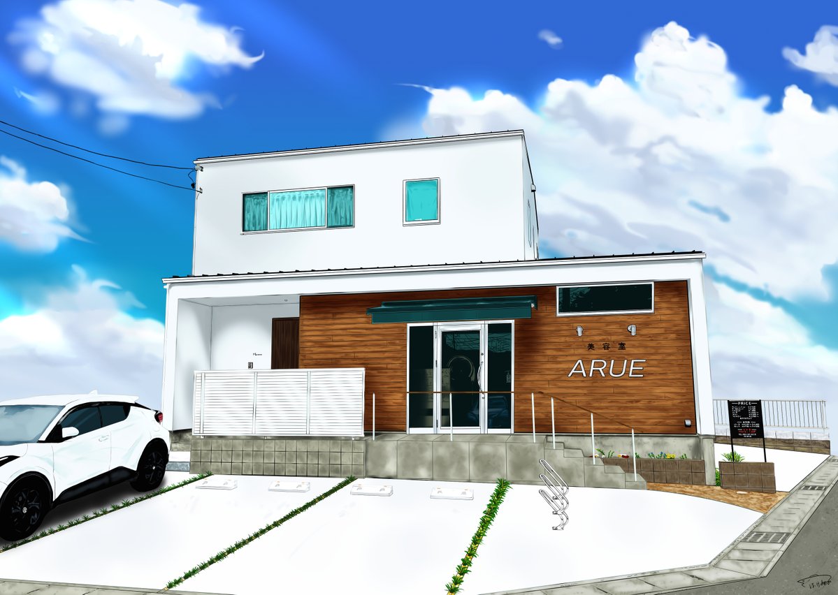 seconddaiki's tweet image. 美少女ゲーの綺麗な背景に心奪われた子供の頃、現在、背景のお仕事をしてみたくて、独学で勉強中✒ 💦
#春の創作クラスタフォロー祭り 
＃背景
＃illustration