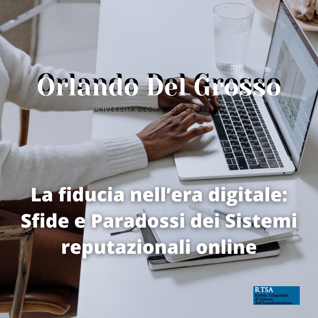 ‼️ #RTSA 4/2024! #openaccess #rtsa 
👥 Orlando del Grosso
👉 La fiducia nell’era digitale: Sfide e Paradossi dei Sistemi reputazionali online
🌐rtsa.eu/RTSA_4_2024_De…