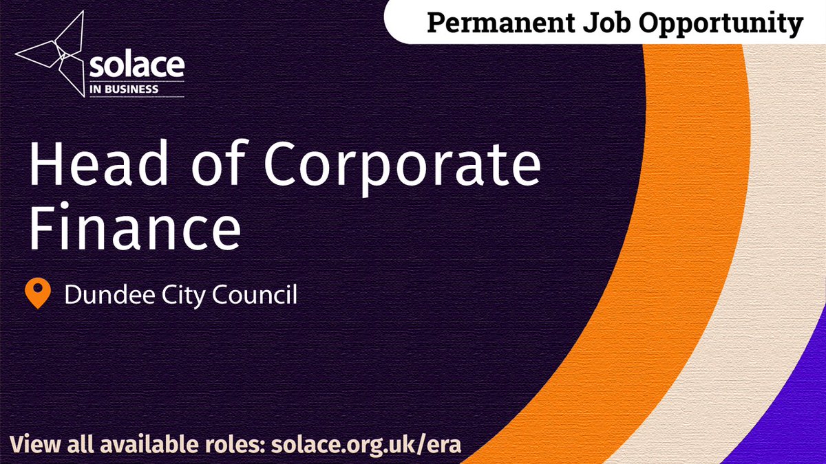 We are thrilled to be working with <a href="/DundeeCouncil/">Dundee City Council</a> to recruit their Head of Corporate Finance, a fantastic opportunity or a visionary leader with a passion for driving transformational change. For more details visit: dundeecity.gov.uk/service-area/c…