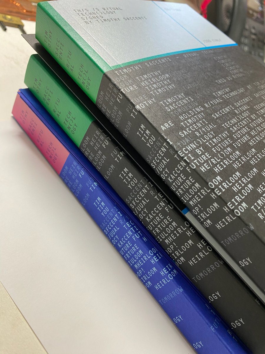 Tim Saccenti (@timothysaccenti) on Twitter photo Coming soon - #ritualtechnology book
Photography Works of <a href="/timothysaccenti/">Tim Saccenti</a> <a href="/SettaStudio/">Setta Studio</a>
Design by <a href="/StudiodotBuild/">Studio.Build</a> <a href="/michaelcplace/">Michael C Place</a>
Print by <a href="/GenerationPress/">Generation Press</a> Coming soon - #ritualtechnology book
Photography Works of <a href="/timothysaccenti/">Tim Saccenti</a> <a href="/SettaStudio/">Setta Studio</a>
Design by <a href="/StudiodotBuild/">Studio.Build</a> <a href="/michaelcplace/">Michael C Place</a>
Print by <a href="/GenerationPress/">Generation Press</a>