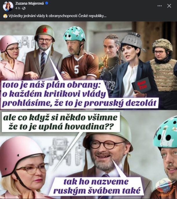 MatkaPredstave's tweet photo. odp: strategická válečná komunikace Vlády @P_Fiala  @SpoluKoalice @strakovka @ObranaTweetuje @mzvcr https://t.co/Y5rCXOkBna
