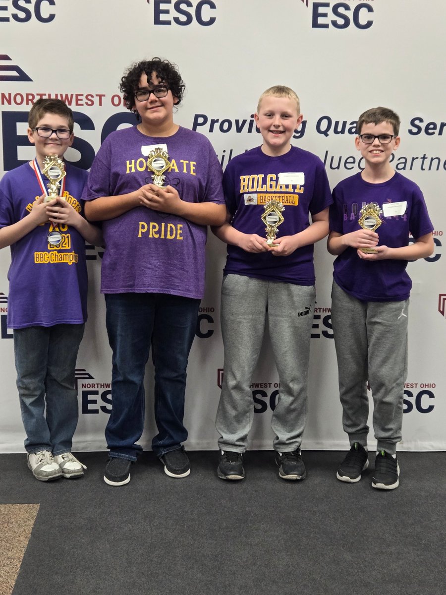 HolgateSchools's tweet photo. Congratulations to the Elementary Math Counts team!  Mrs. Schroeder led an excellent team consisting of Sebastian Gonzales, Chase Walters, James Sigg and Liam Nicely who took first place as a team out of 68 teams by achieving 53 points out of 56! Tiger Pride. Always! https://t.co/m7fS7UtK16