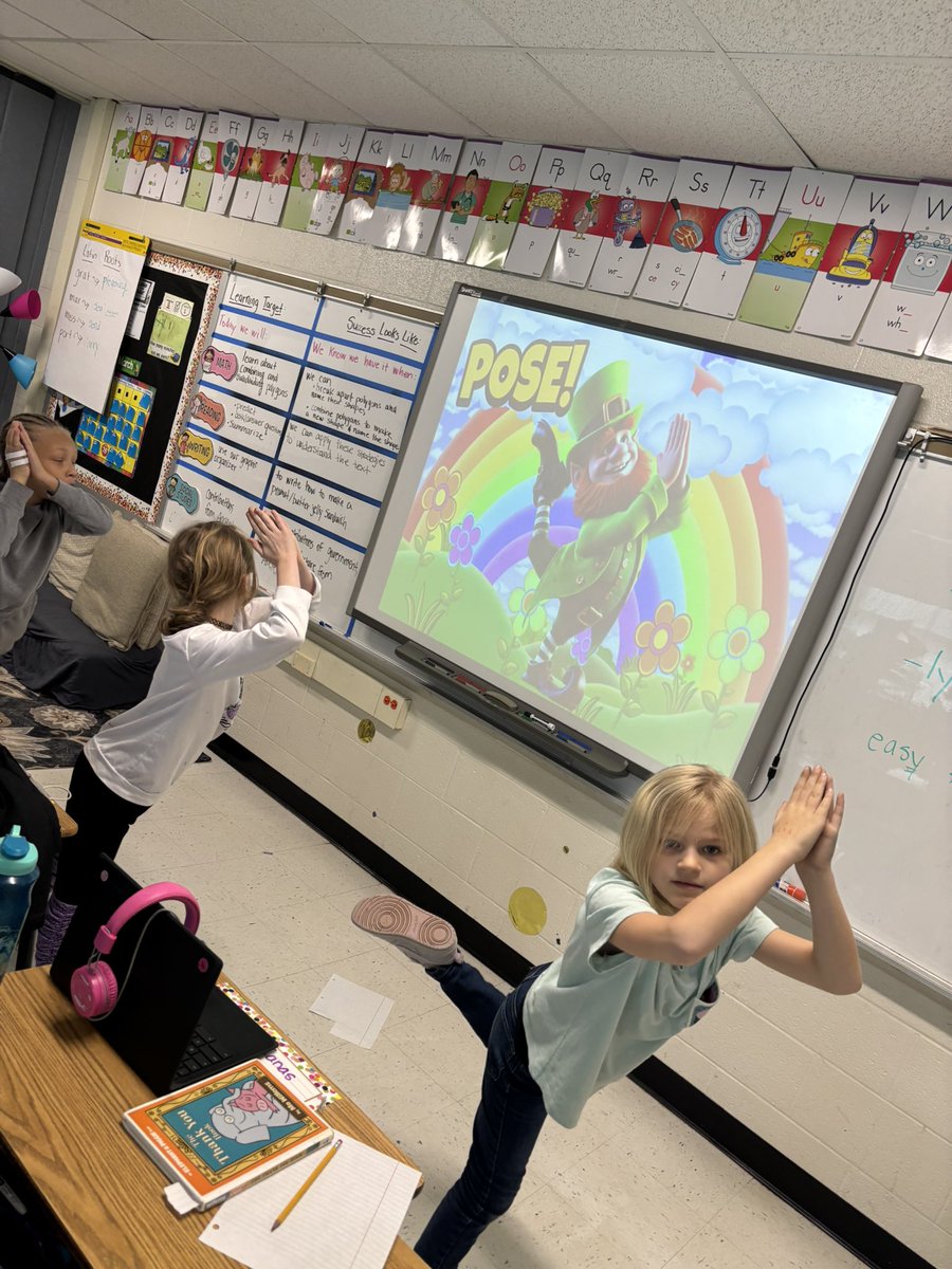 Can you do a leprechaun yoga pose? Our 3rd graders loved this brain break for FUN Friday! They also earned an icecream treat from the wheel of effort! Go bobcat’s! <a href="/brock_road/">Brock Road Elementary School</a>