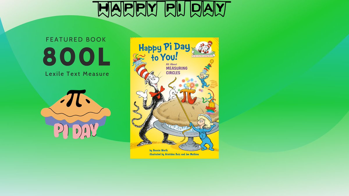 🥧🎉 It’s #PiDay! Celebrate with Happy Pi Day to You! (800L) and explore fun math facts with the Cat in the Hat. Find it on #FindABook! 📚🔢 #Lexile #Quantile
hub.lexile.com/find-a-book/de…