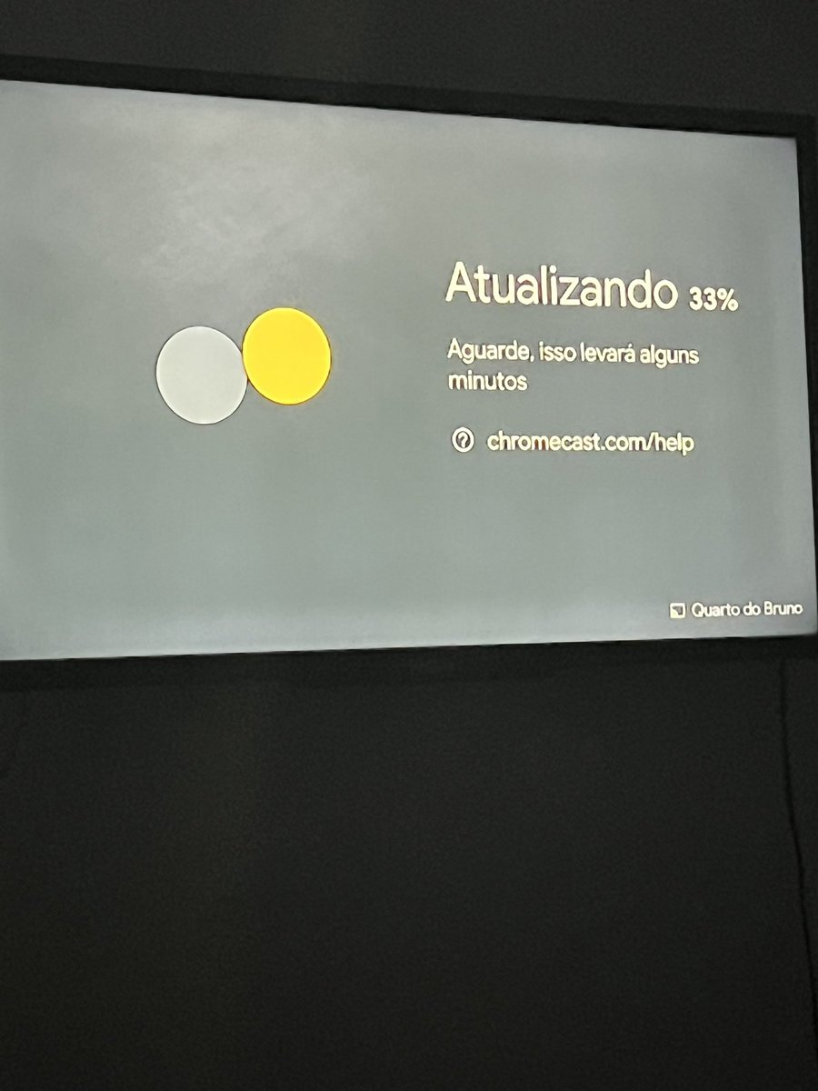 EnfBrunoMedeirs's tweet photo. Até que enfim o #ChromeCast está atualizando… tomara que funcione agora 😍😍😍😍
@googlebrasil @Google https://t.co/gUYU0mO9Mr