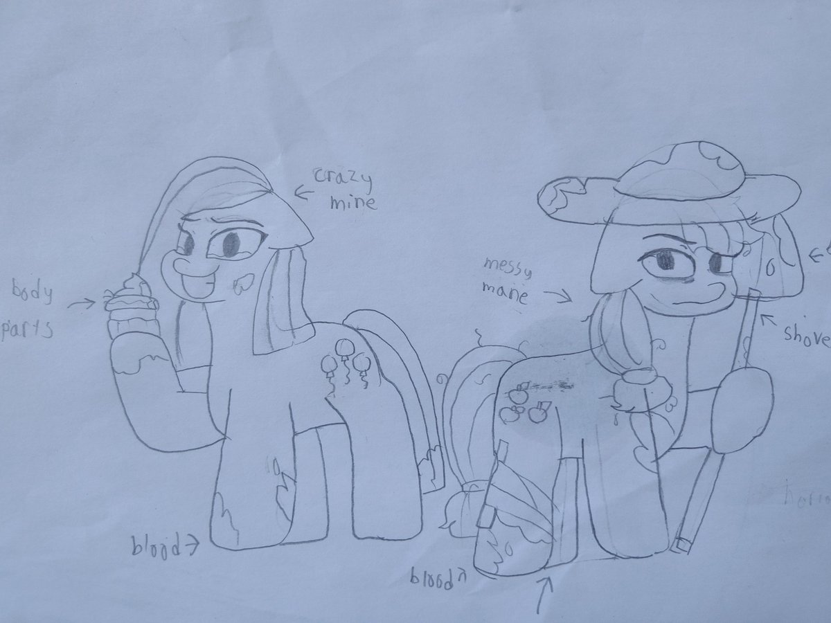 featherwing555's tweet image. My traditional art of some mlp dark horror characters: #pinkypie #applejack #anapplesleepexperiment #pinkamina #mlp #mylittlepony