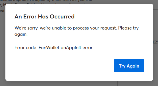Yentob's tweet photo. @TicketmasterCS I keep getting this error on both mobile and trying the website, via several browsers. https://t.co/W22J9zo1kp