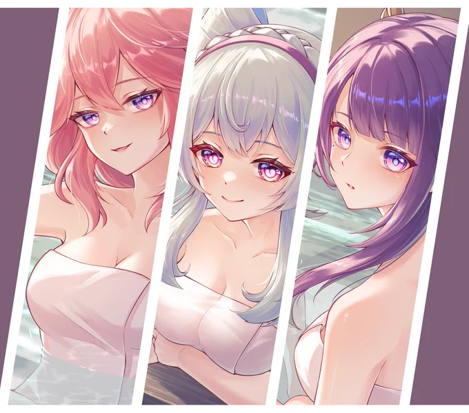今日20時ごろに新規絵UPします イベントシーズン過ぎちゃいましたが温泉絵です また24時には瑞希ちゃんのお誕生日絵用意してるので、そちらもお楽しみに