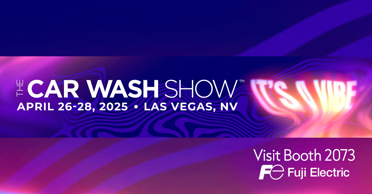 Fuji Electric AC Drives team will be at the Car Wash Show! Stop by Booth 2073 to learn how Fuji Electric products provide energy saving benefits, accuracy, and precision.  fujiel.us/3w7ncFP #acdrives #carwashshow #carwash