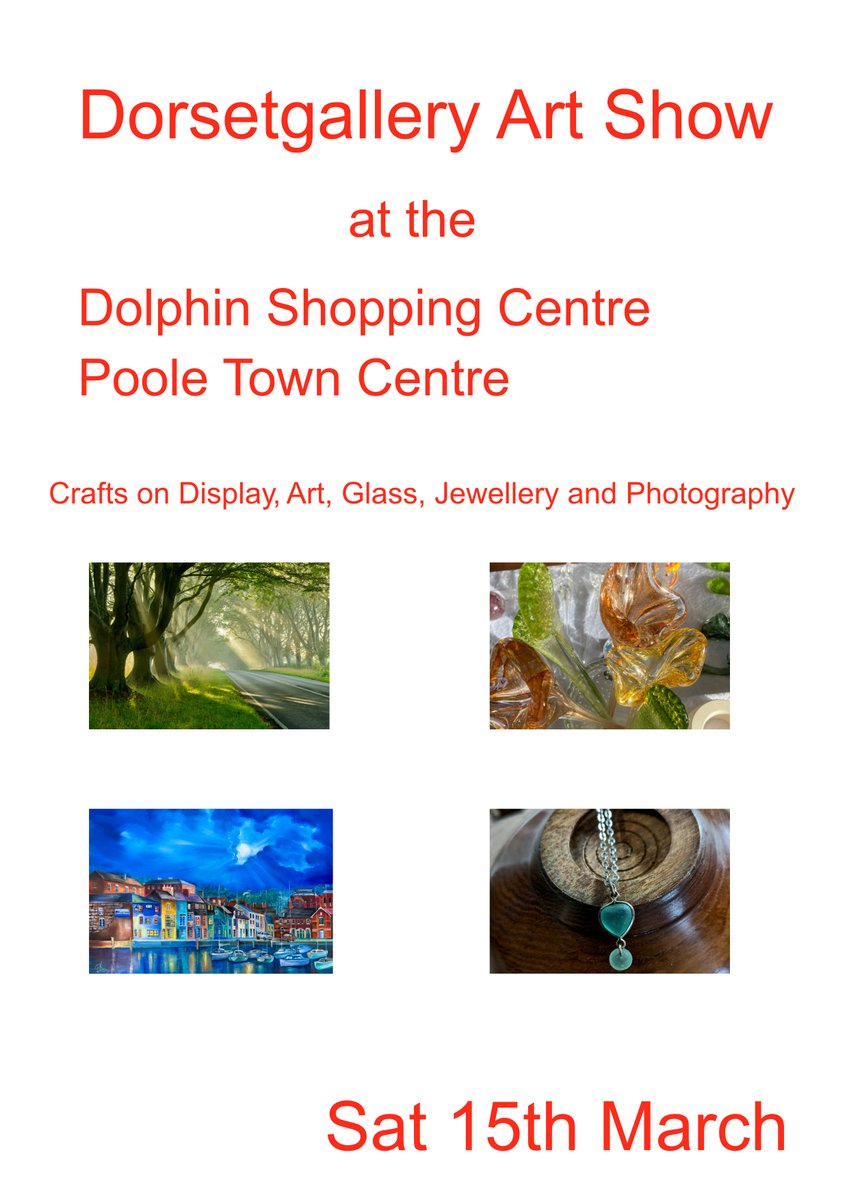 Tomorrow sees the Dorsetgallery Pop Up Shop in the Dolphin Shopping Centre Poole please come along and take a look