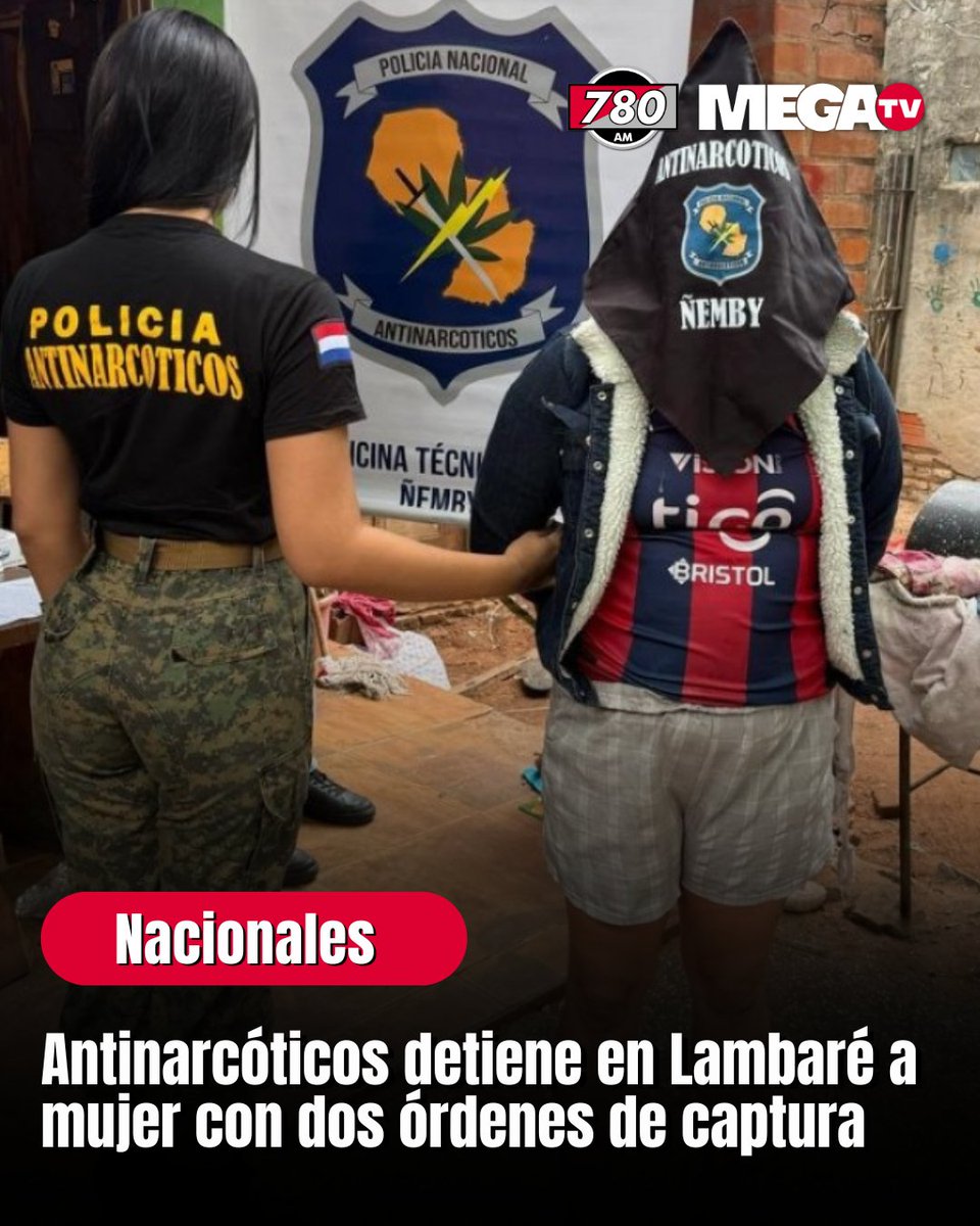 DETIENEN A MUJER CON ORDEN DE CAPTURA |

➡️Una comitiva fiscal - Policial, allanó una vivienda del barrio Arapoty de la ciudad de Lambaré, donde se logró la aprehensión de Nancy Raquel Santacruz, de 36 años, quien cuenta con dos órdenes de captura por supuesto hecho de robo y