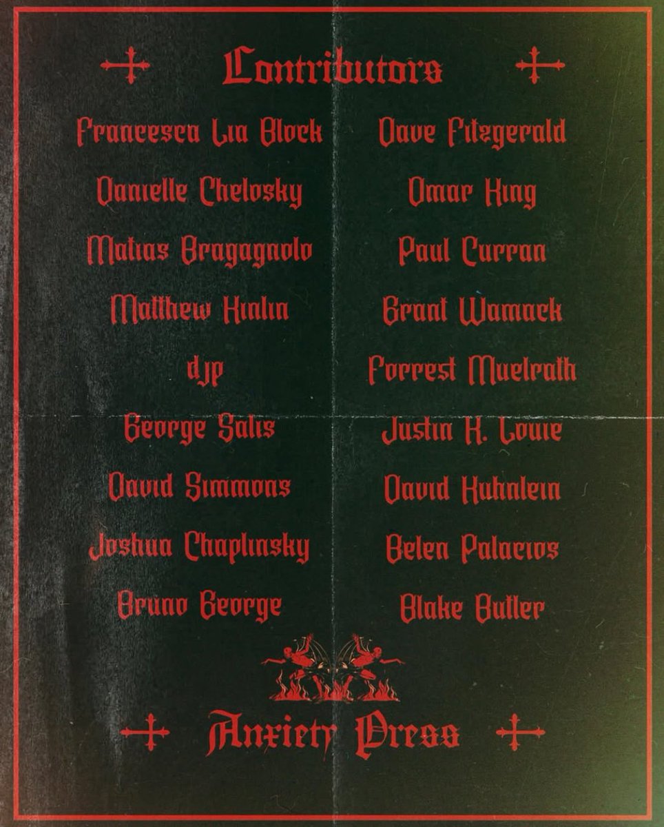 A Good Man, and Thorough (@dfitzgerraldo) on Twitter photo Holy shit! Had an outpatient procedure today and woke up to this. Am I dreaming? Am I in Oz? What a dazzling, humbling slate of writers to see my name among. Huge thanks to James Nulick and Anxiety Press for including me in this murderer’s row. 🔥🖤 <a href="/WhiskeyTitBooks/">Whiskey Tit Books</a> Holy shit! Had an outpatient procedure today and woke up to this. Am I dreaming? Am I in Oz? What a dazzling, humbling slate of writers to see my name among. Huge thanks to James Nulick and Anxiety Press for including me in this murderer’s row. 🔥🖤 <a href="/WhiskeyTitBooks/">Whiskey Tit Books</a>