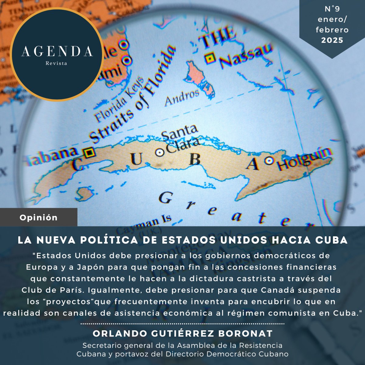FNGeneraciones's tweet photo. LA NUEVA POLITICA DE ESTADOS UNIDOS HACIA CUBA 🇺🇸🇨🇺
🤓Lee la nota del secretario general de la Asamblea de la Resistencia Cubana, @OGutierrezCuba, en la edición N°9 de la revista AGENDA
Descarga en 🇺🇸o🇪🇸desde👇https://t.co/czCStpvrol o desde el siguiente 🧵 https://t.co/oddbGheYOO