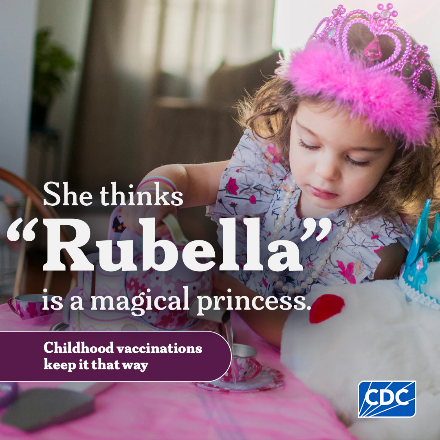 Protect your child with vaccination. Rubella can be prevented with the MMR vaccine. This protects against three diseases: measles, mumps, and rubella. Talk to your doctor to make sure your whole family is up to date.
