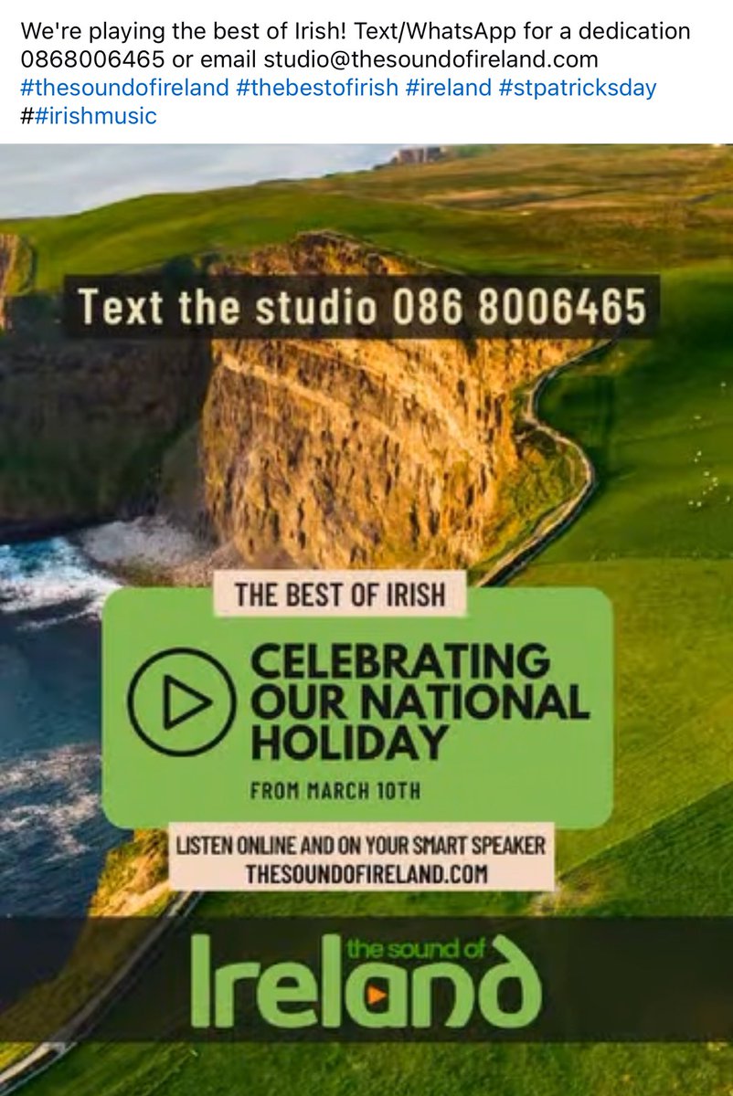 Declan Ralph (@declanralph) on Twitter photo Get the Bank Holiday weekend off to a great start…join me at 10pm on <a href="/soundofireland/">The Sound of Ireland</a> to celebrate the best of Irish! ☘️ 🇮🇪🇮🇪☘️📻📻🎙️🎙️ Get the Bank Holiday weekend off to a great start…join me at 10pm on <a href="/soundofireland/">The Sound of Ireland</a> to celebrate the best of Irish! ☘️ 🇮🇪🇮🇪☘️📻📻🎙️🎙️