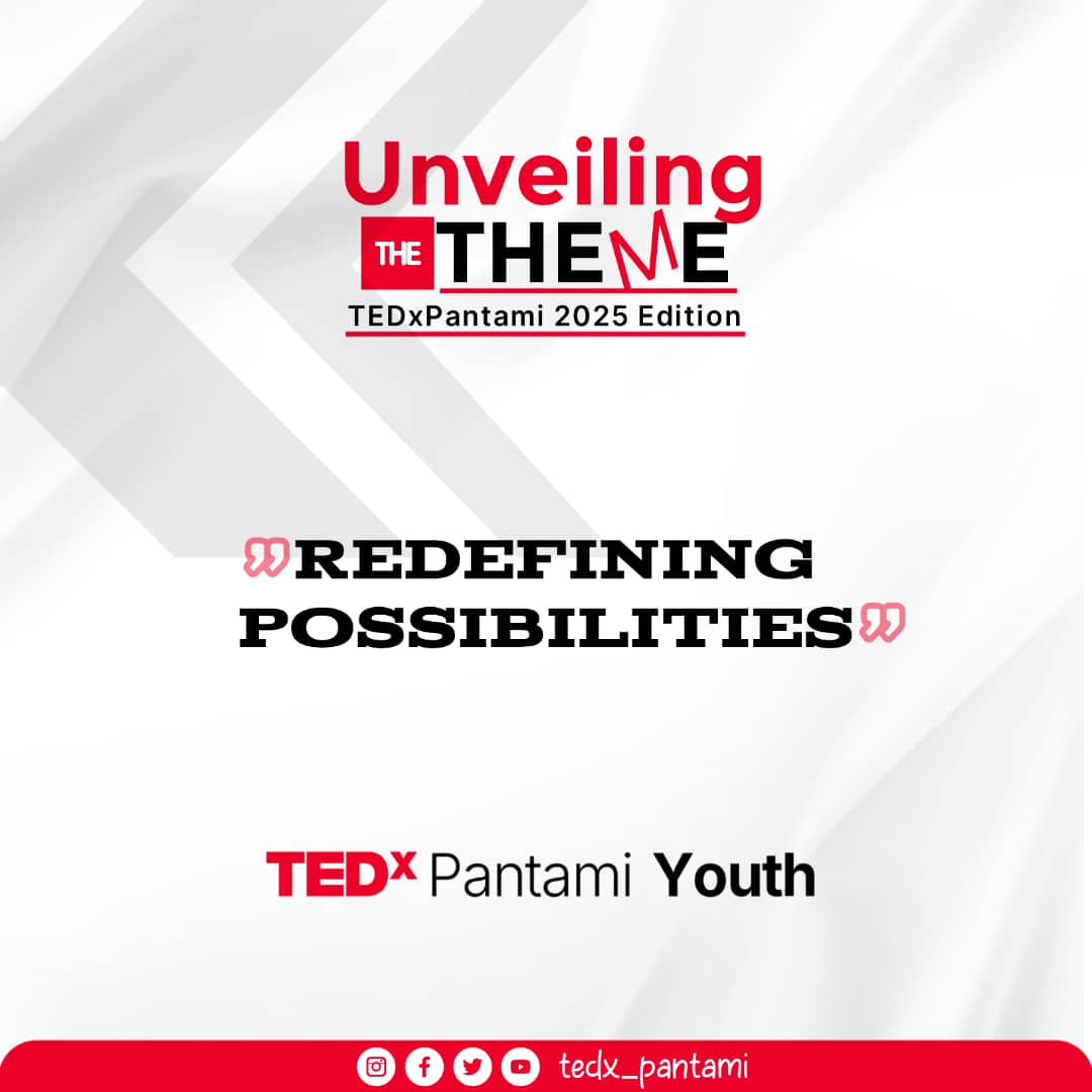 tedxpantami's tweet photo. *🚀 TEDxPantami 2025 Theme Unveiled: "Redefining Possibilities"! 🚀*

The moment is here! *TEDxPantami 2025* is set to challenge mindsets, spark innovation, and break boundaries with its powerful theme:  

🎯 *"Redefining Possibilities"* 🎯 https://t.co/gciYm1Y7KC