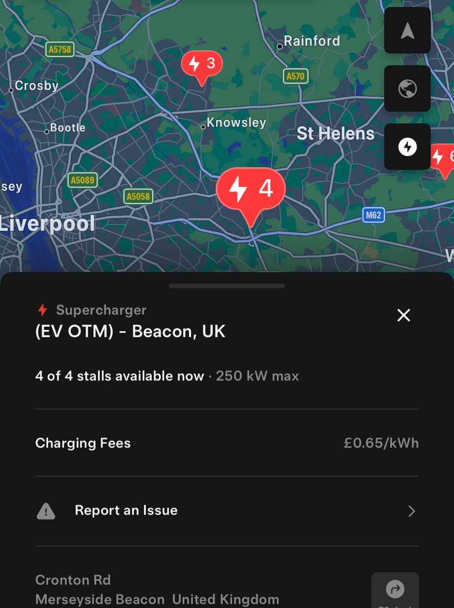 Anekcahaps's tweet image. EV On The Move Tesla superchargers are now open at Beacon Services UK, M62 J6 / M57 J1.