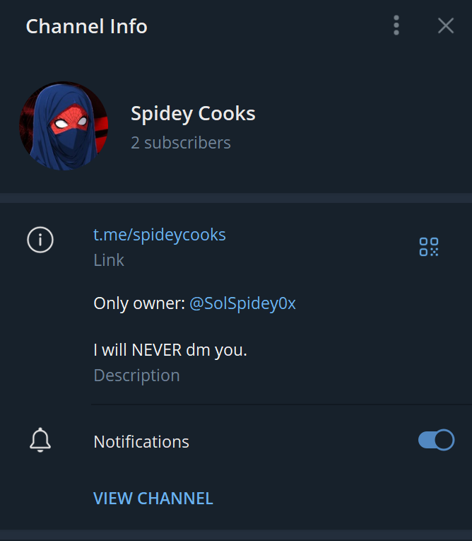 solspidey's tweet photo. Just opened my telegram channel.

ONLY risky calls, this is how I make my money, if you can't afford to lose some $ before making $$$, DON'T JOIN. 🍆

https://t.co/ggcHtyMi07 https://t.co/oh0ij4LoMy