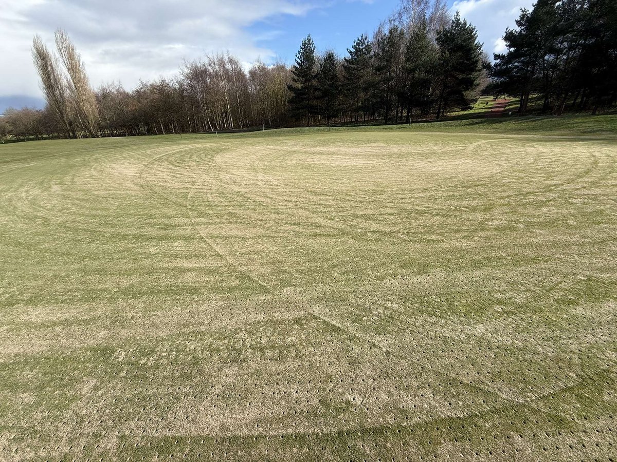 Coring complete and Top dressing applied !