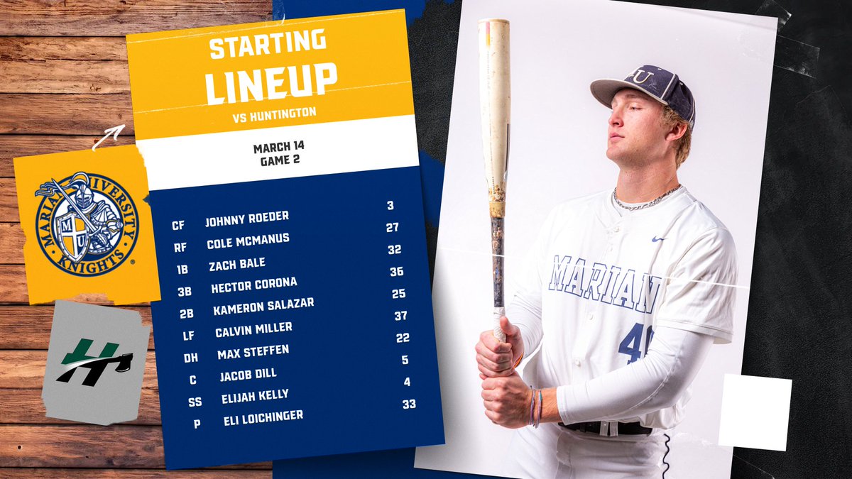 BSB | GAME 2

Eli Loichinger makes the game two start for <a href="/MarianUBaseball/">Marian Baseball</a> as they look for the Friday sweep!