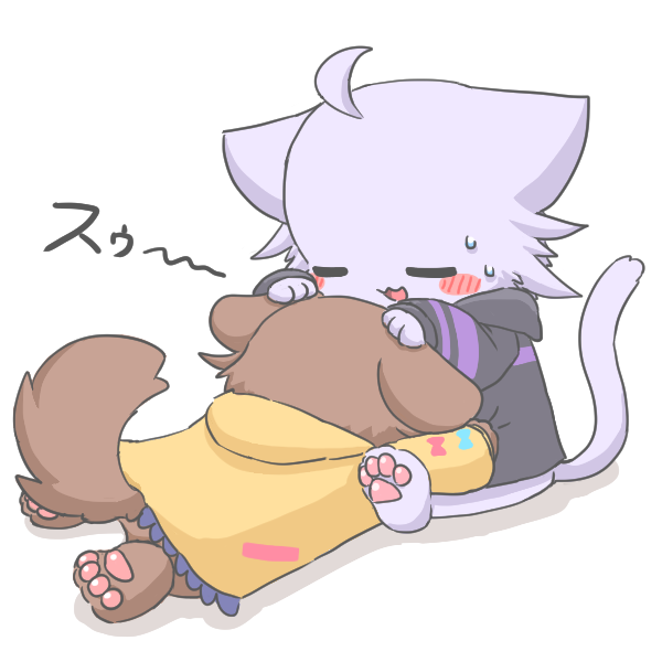 戌神ころね ,戌神ころね(通常) ,猫又おかゆ ,猫又おかゆ(通常) 「#できたてころね #絵かゆ 」|裕司‧威爾斯(ウェルシュ)のイラスト