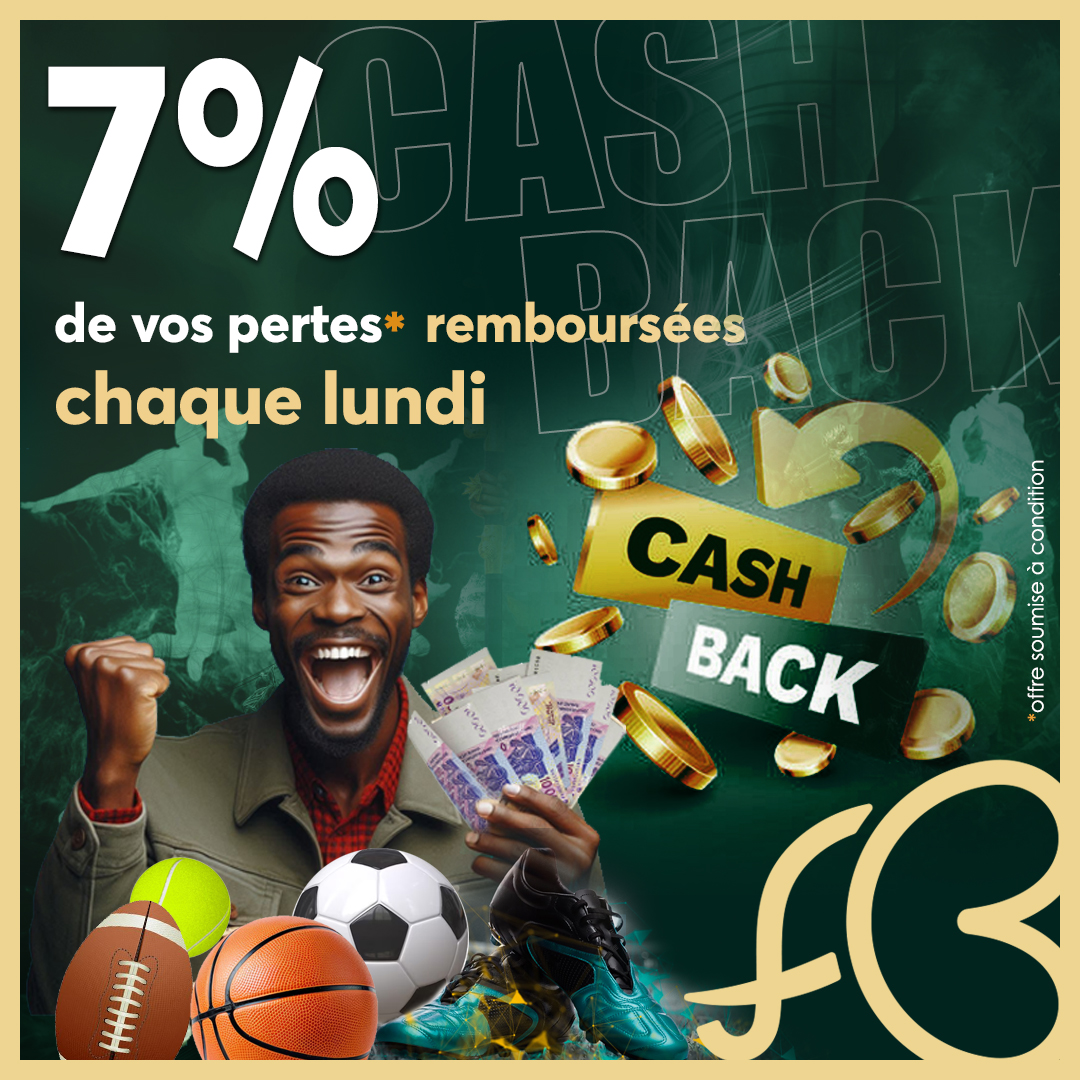 akwabetci's tweet photo. 🔄 Chaque lundi, on t'offre 7% 𝐃𝐄 𝐂𝐀𝐒𝐇𝐁𝐀𝐂𝐊 sur tes pertes sur le Sport et les jeux virtuels ! 🥳🤩
👉🏾 Rendez vous sur notre site en ligne pour profiter du meilleur, ça chauffe pas 😎
🔞 T&Cs s'appliquent
#Akwabet #CashBack #100pour100Gagnant #JoueResponsable https://t.co/7GDaqnCUO0