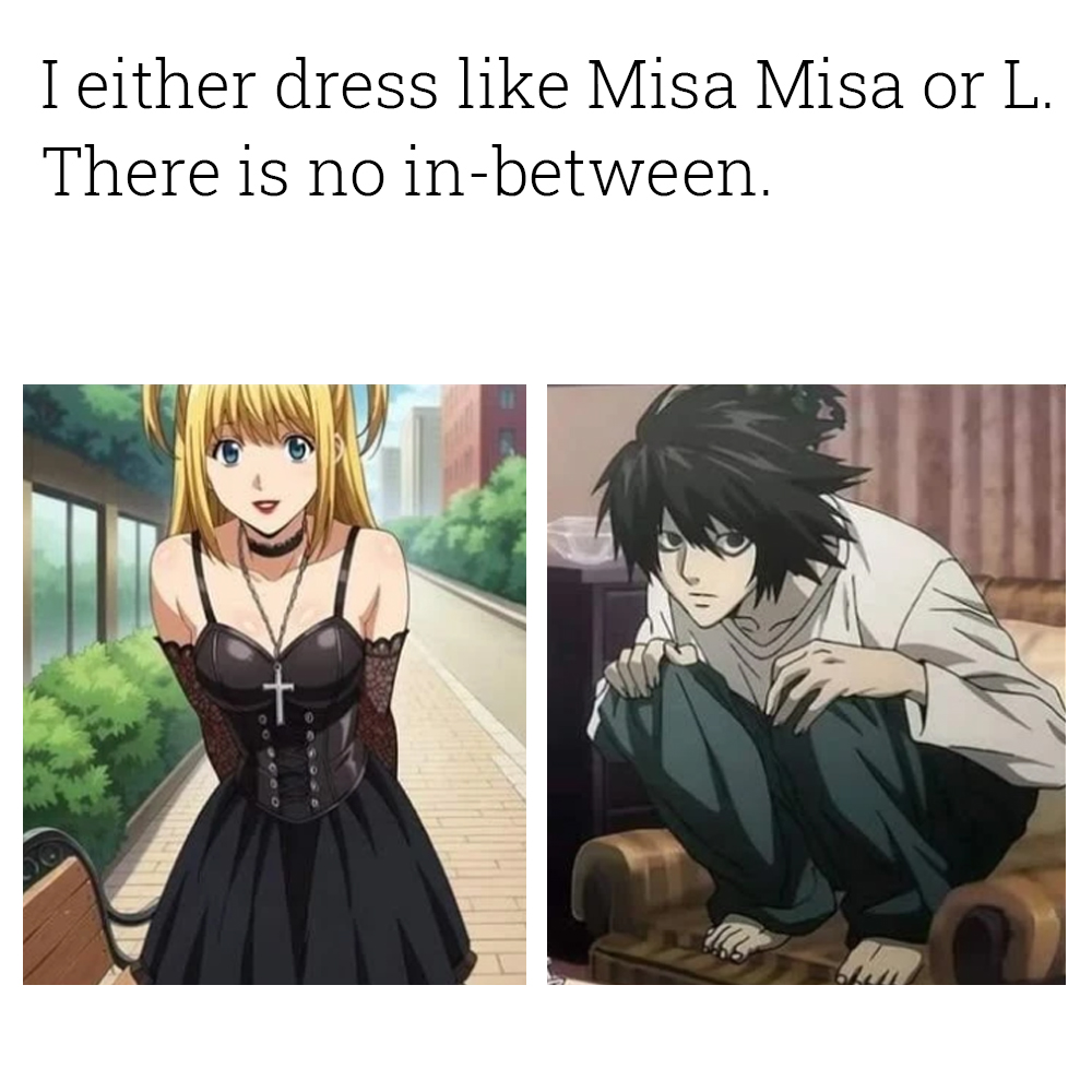 Who else is like this? 😆🖤
Channel your inner Misa with our huge range of alt fashion must-haves and check out our official Death Note merch here: emp.me/9fx1