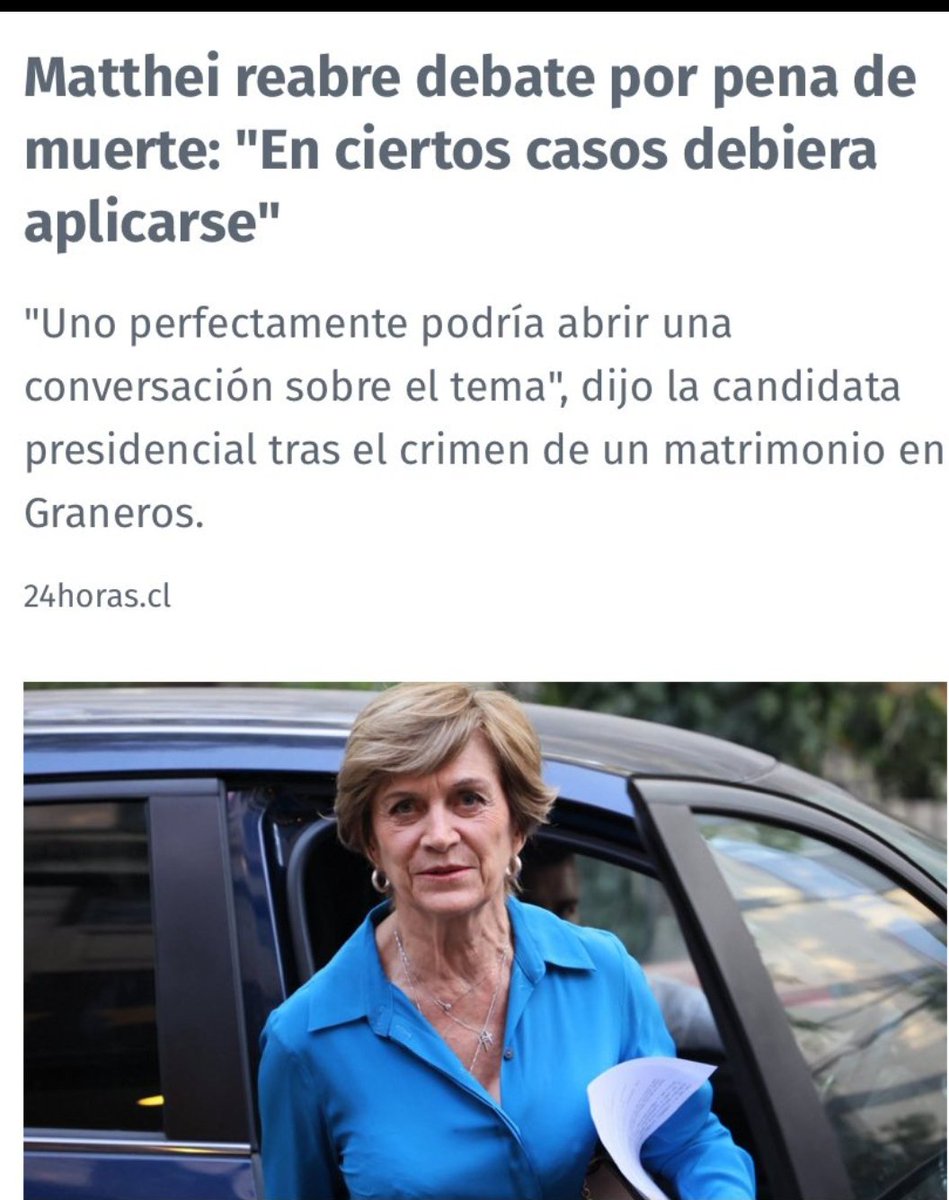 La derecha siempre busca soluciones brutales para problemas complejos. Hablar de pena de muerte es populismo punitivo, una cortina de humo para no hacerse cargo de la desigualdad, la falta de educación y el abandono del Estado. Más derechos, menos violencia Matthei.