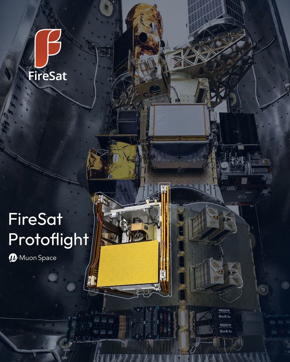 EarthFireAll's tweet image. Launch day has finally arrived! ๐ The #FireSat Protoflight, built by @MuonSpace, is slated to launch shortly before midnight Pacific Time tonight as part of @SpaceX's Transporter-13 mission.
๐บ Tune in to the livestream here: bit.ly/4krhyT7