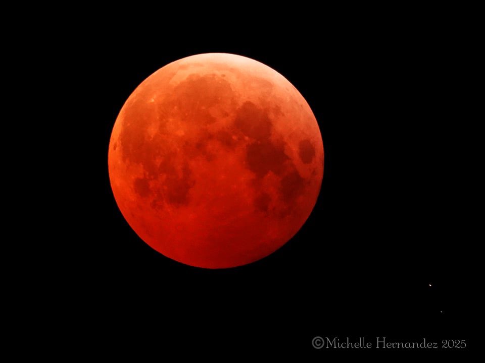 I took this last night with my Nikon P1000. Was so much fun watching this happening in the sky. Amazing ❤️Contact me for media use if interested.
All rights reserved to Michelle Hernandez
#EclipseLunar #BloodMoon #eclipselunar2025 #eclipse
