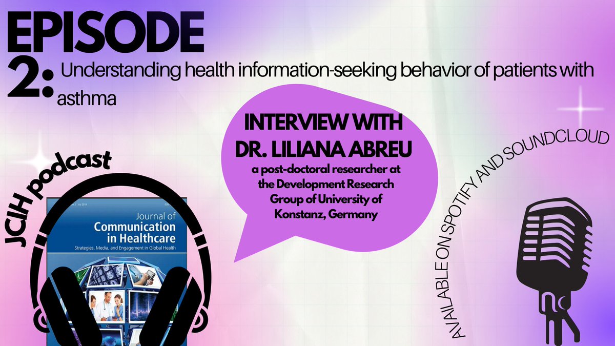 Journal of Communication in Healthcare (JCIH) (@jcihonline) on Twitter photo Have you tuned into Episode 2 of the JCIH Podcast?
Podcast Link:
open.spotify.com/episode/5IfAKJ…
Article: doi.org/10.1080/175380…
#healthcommunication #healthpromotion #healtheducation #globalhealth
<a href="/tandfonline/">Taylor & Francis Research Insights</a> <a href="/tandfnewsroom/">Taylor&Francis News</a> <a href="/tandfmedicine/">T&F Medicine & Healthcare</a> <a href="/lianafabreu/">Liliana Abreu</a> Have you tuned into Episode 2 of the JCIH Podcast?
Podcast Link:
open.spotify.com/episode/5IfAKJ…
Article: doi.org/10.1080/175380…
#healthcommunication #healthpromotion #healtheducation #globalhealth
<a href="/tandfonline/">Taylor & Francis Research Insights</a> <a href="/tandfnewsroom/">Taylor&Francis News</a> <a href="/tandfmedicine/">T&F Medicine & Healthcare</a> <a href="/lianafabreu/">Liliana Abreu</a>