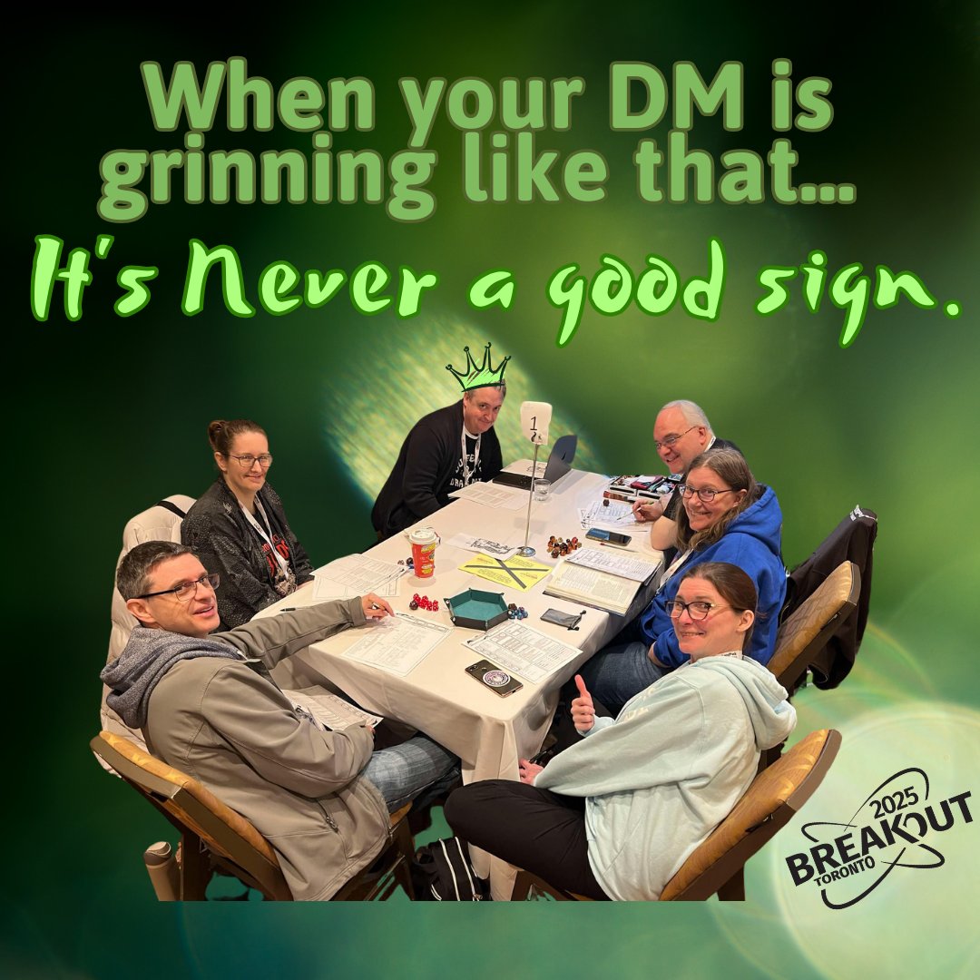 Why yes, that is THE BILL BENHEM, producer of TTRPG at Wizards of the Coast, publishers of D&amp;D! And when he's smiling like that, you know it's going to be an incredible game! #breakoutcon #tabletopgames #rpg #ttrpg #rpgcommunity #tabletopgaming #TTRPGCommunity <a href="/Wizards_DnD/">Dungeons & Dragons</a>