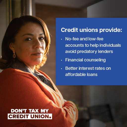 🚨 A tax on my credit union is a tax on me

We're partnering with <a href="/AmericasCUs/">America's Credit Unions</a> to protect the federal tax status that allows credit unions to provide critical financial benefits to the communities they serve nationwide.  

Let your voice be heard:
📲 - bit.ly/3R6Fspq
