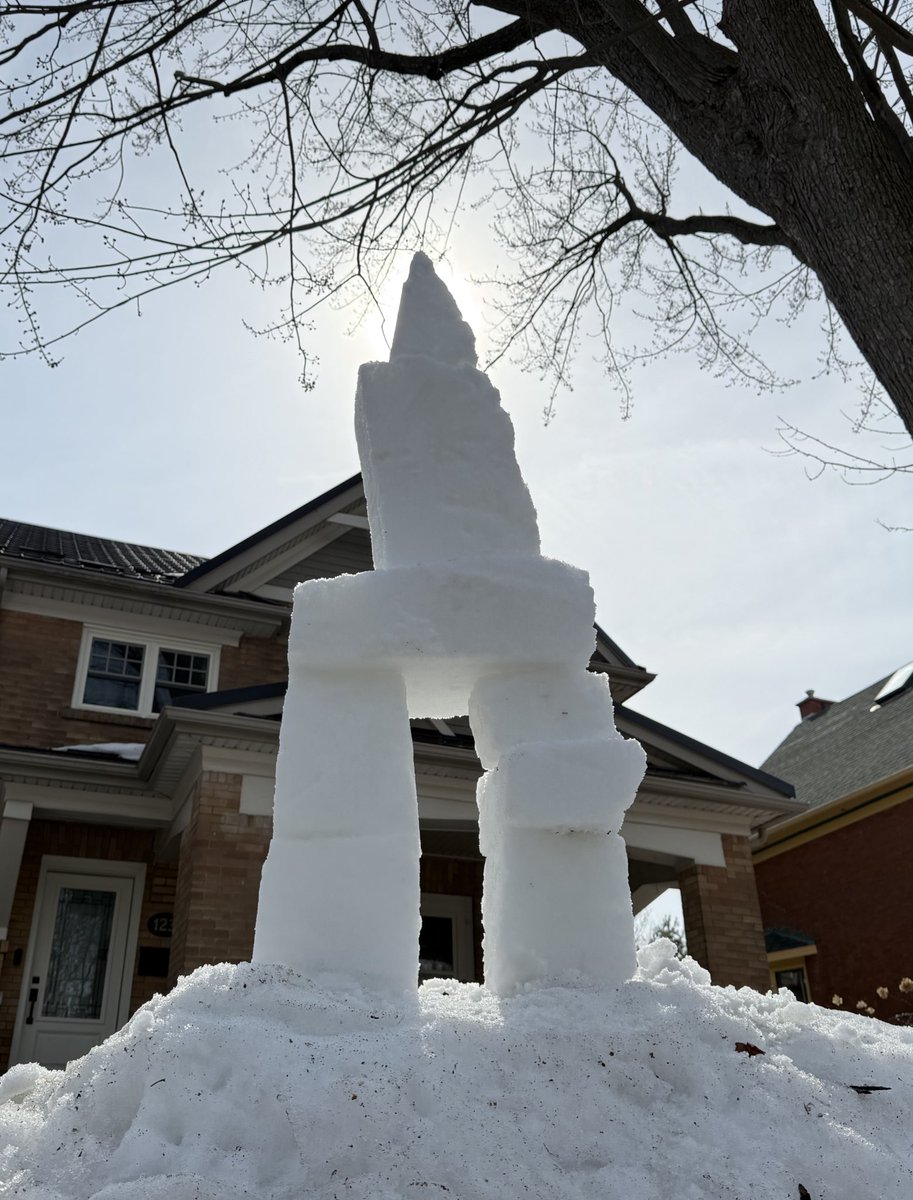 One last snowbank production. Happy spring!