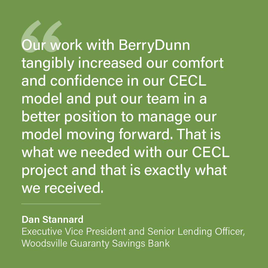 Because not every #financialinstitution is the same, finding a tailored #CECL model validation approach that meets your needs and delivers results that matter is tantamount to success. Explore how BerryDunn is delivering results and peace of mind.  bit.ly/4fWPyn4