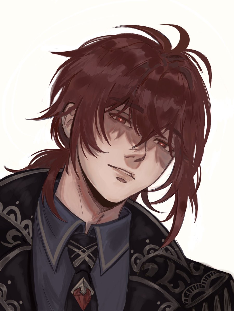 Special treatment for my main 😌 #Diluc #GenshinImpact #fanart