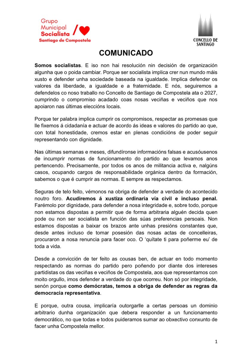 NonAds_Santiago's tweet image. Comunicado ante a nova resolución de expulsión de @gonzalomuinos, @mrosonf, @Milacastross e @Marta_Alvarez_V