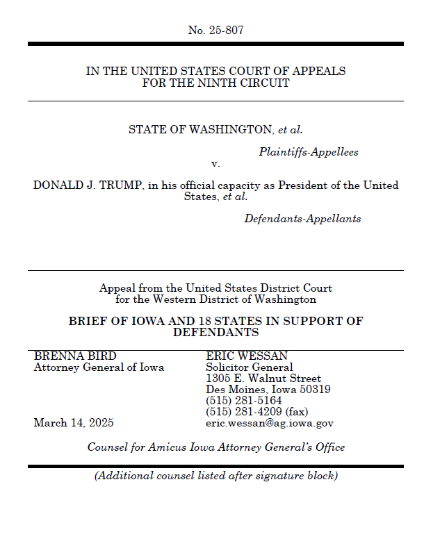AGToddRokita's tweet photo. 🚨Birthright citizenship is for people whose parents are LEGALLY in our country. That is why we, along with 18 other states, are supporting President @realDonaldTrump's executive order. 

The current loophole incentivizes birth tourism and illegal immigration, which costs taxpayers money while making our communities less safe. To protect our nation, we are fighting for this major and needed change.

Read the full brief here: https://t.co/E4eMJWSyQr