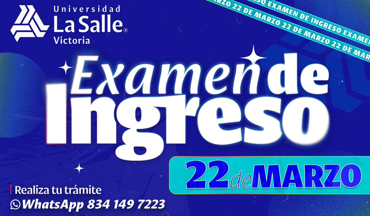 ¡Llegó el momento! 

Iniciamos clases el 18 de agosto 📚 

✍🏻 Realiza tu registro aquí: 

docs.google.com/forms/d/e/1FAI…

La Salle... ¡Profesionales con Valor!

#QuieroSerDeLaSalle #CdVictoria