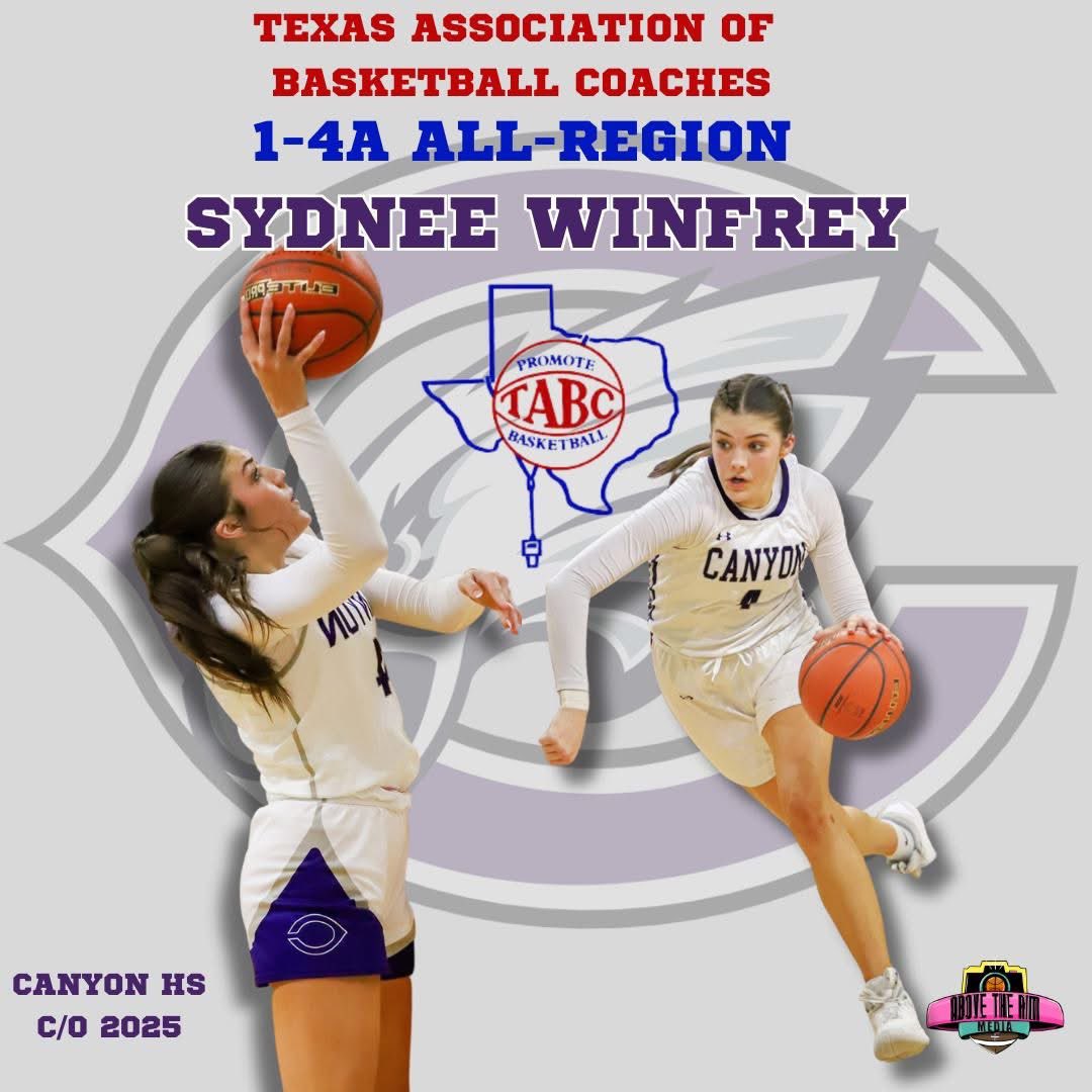 Congratulation to Canyon Highschool Girls Basketball Players Kambrie Graser, Jaylee Moss, and Sydnee Winfrey on their Texas Association of Basketball Coaches All-State and All-Region awards!